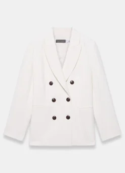 Cream Double Breasted Blazer