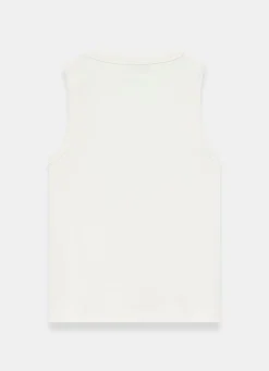 Cream Floral Applique Vest Top