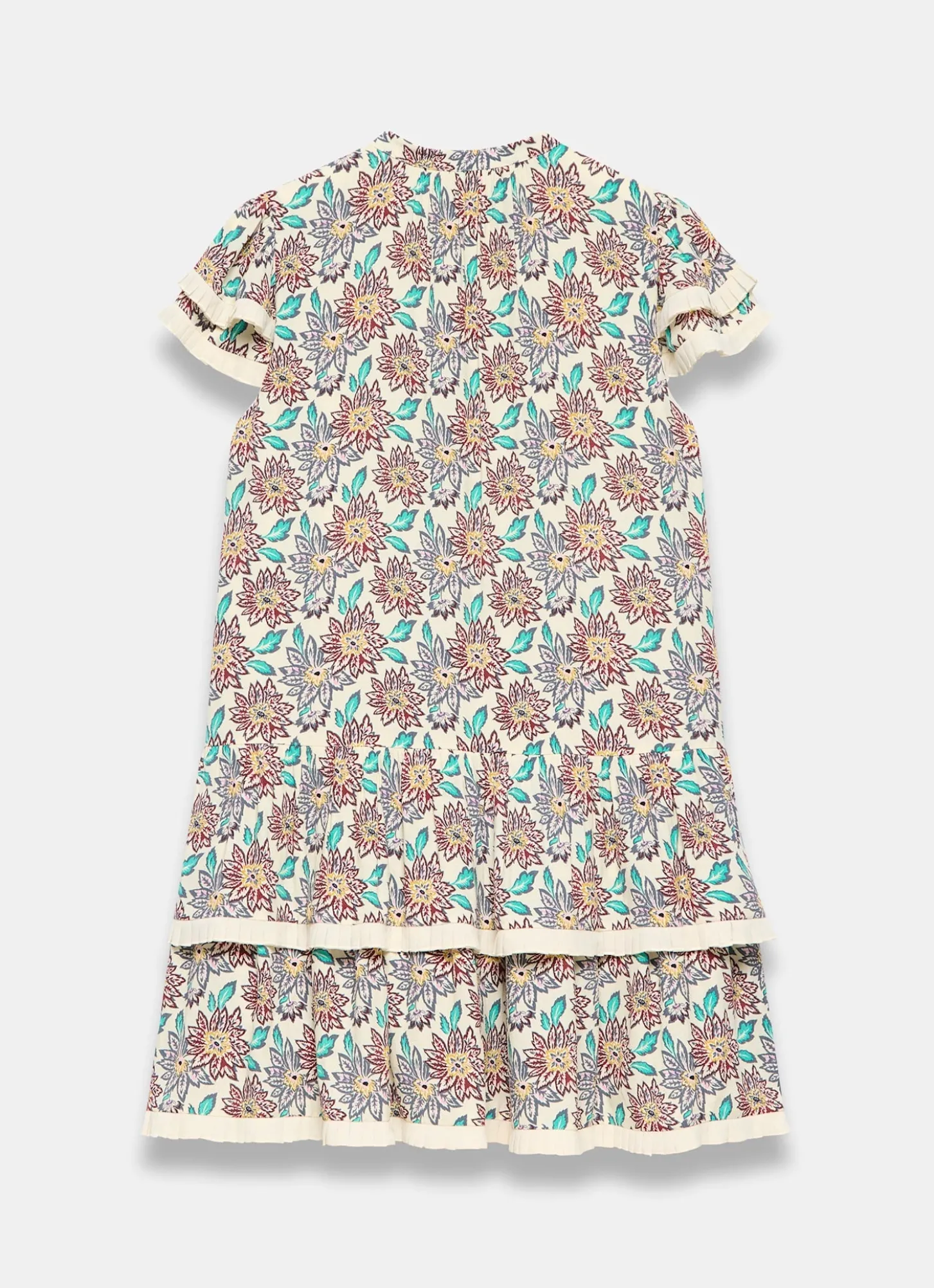 Cream Floral Print Mini Dress