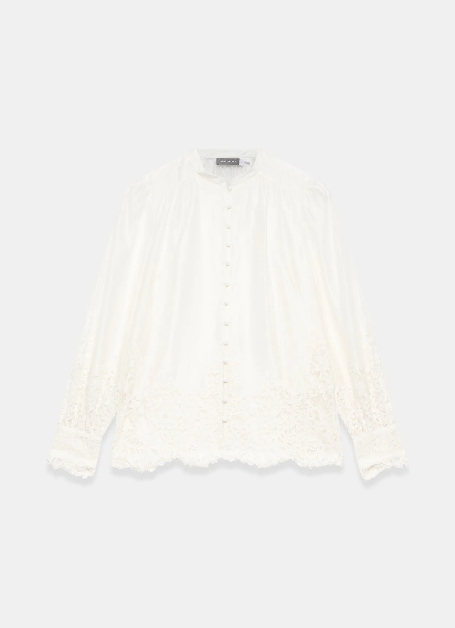 Cream Lace Detail Blouse