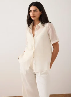 Cream Lace Layered Shirt