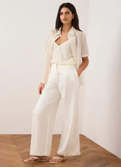 Cream Lace Layered Shirt