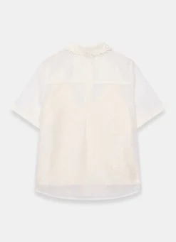Cream Lace Layered Shirt