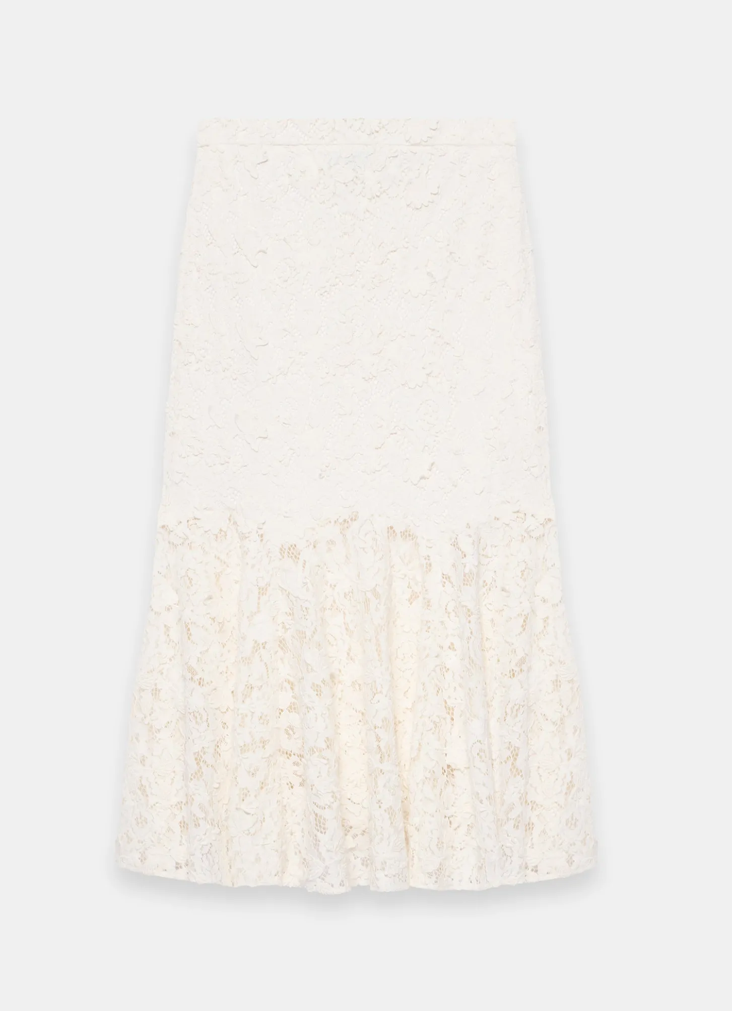 Cream Lace Maxi Skirt