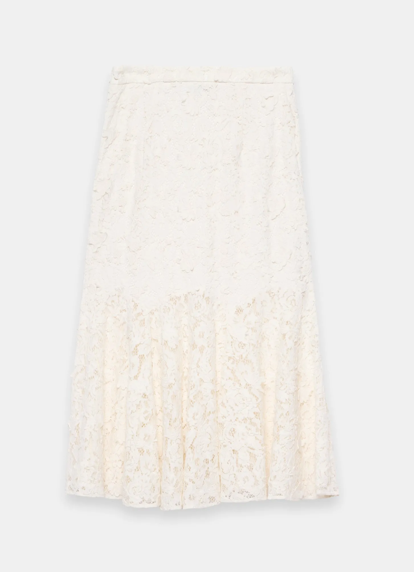 Cream Lace Maxi Skirt