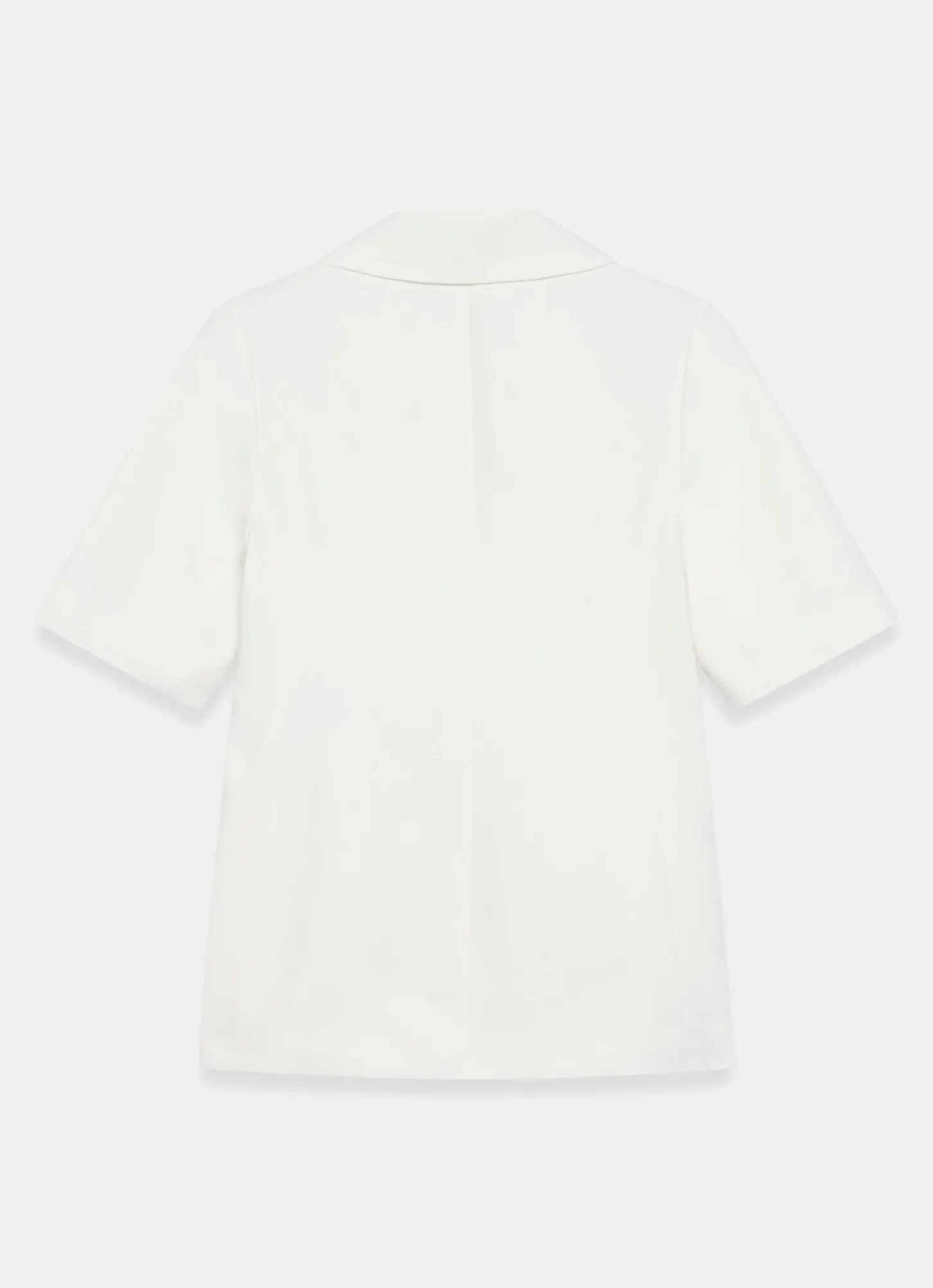 Cream Linen Blend Short Sleeve Blazer