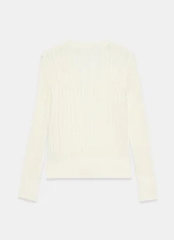 Cream Open Knit Top