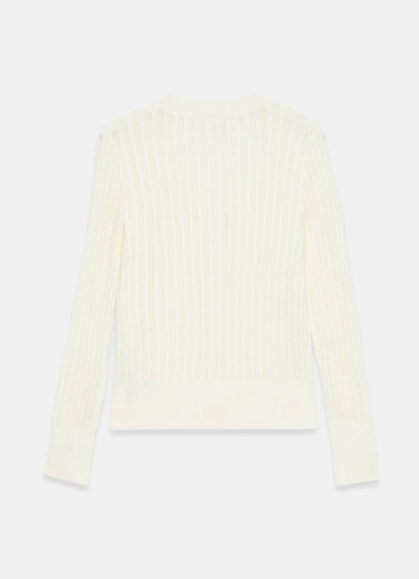 Cream Open Knit Top