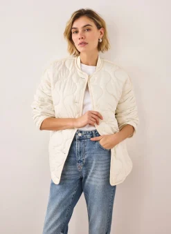 Cream Quilted Coat