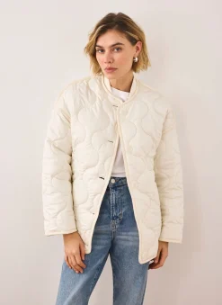 Cream Quilted Coat