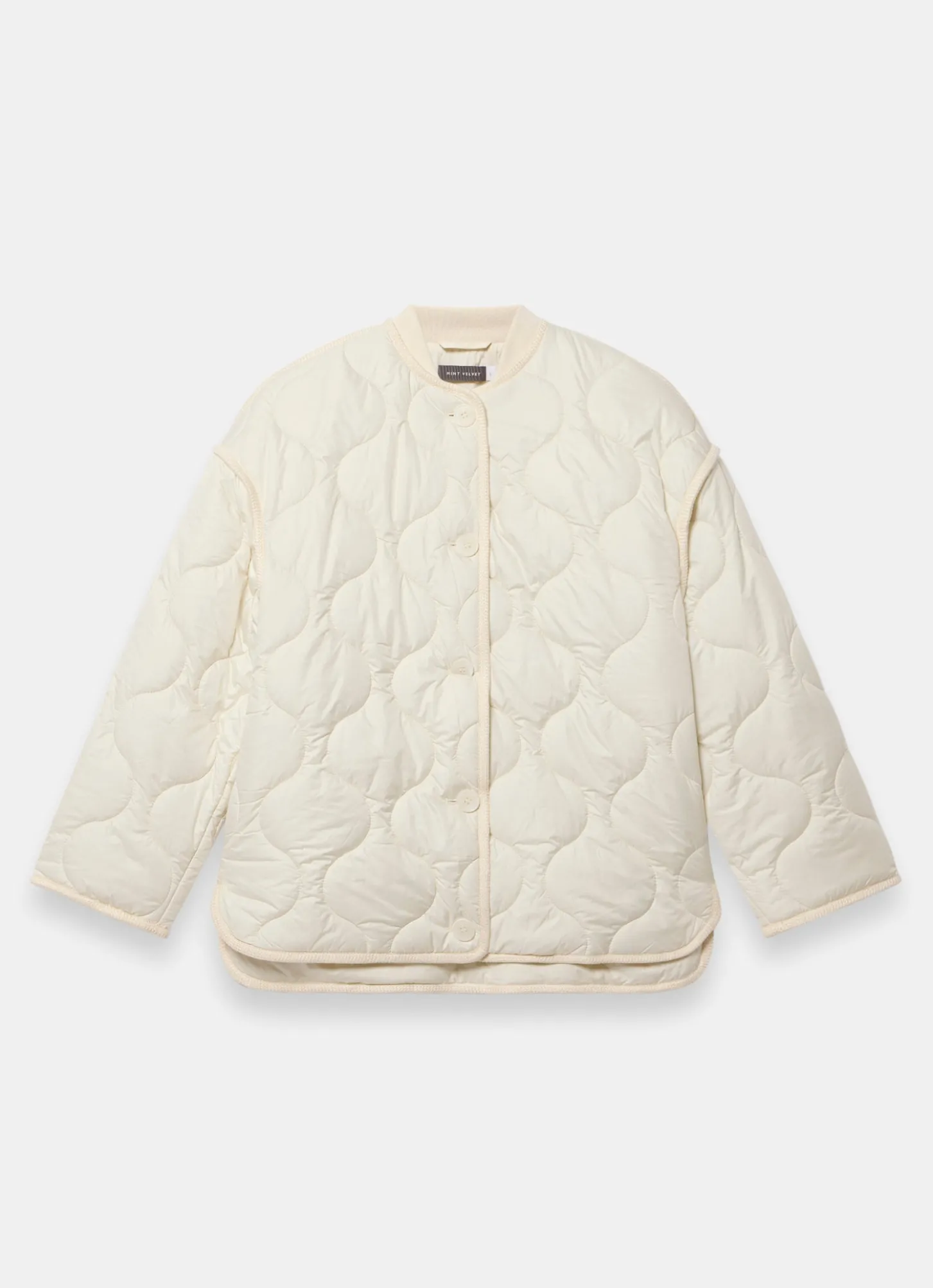 Cream Quilted Coat