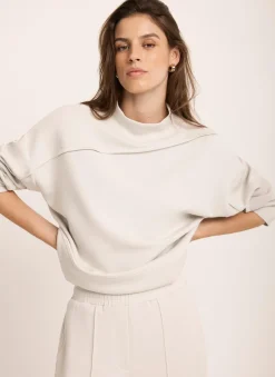 Cream Seam Detail Sweatshirt