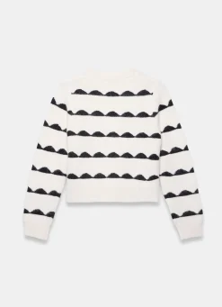 Cream Wool Blend Bow Detail Cardigan