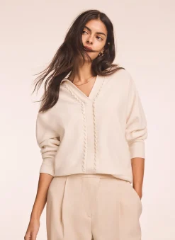 Cream Wool Blend Knit Jumper