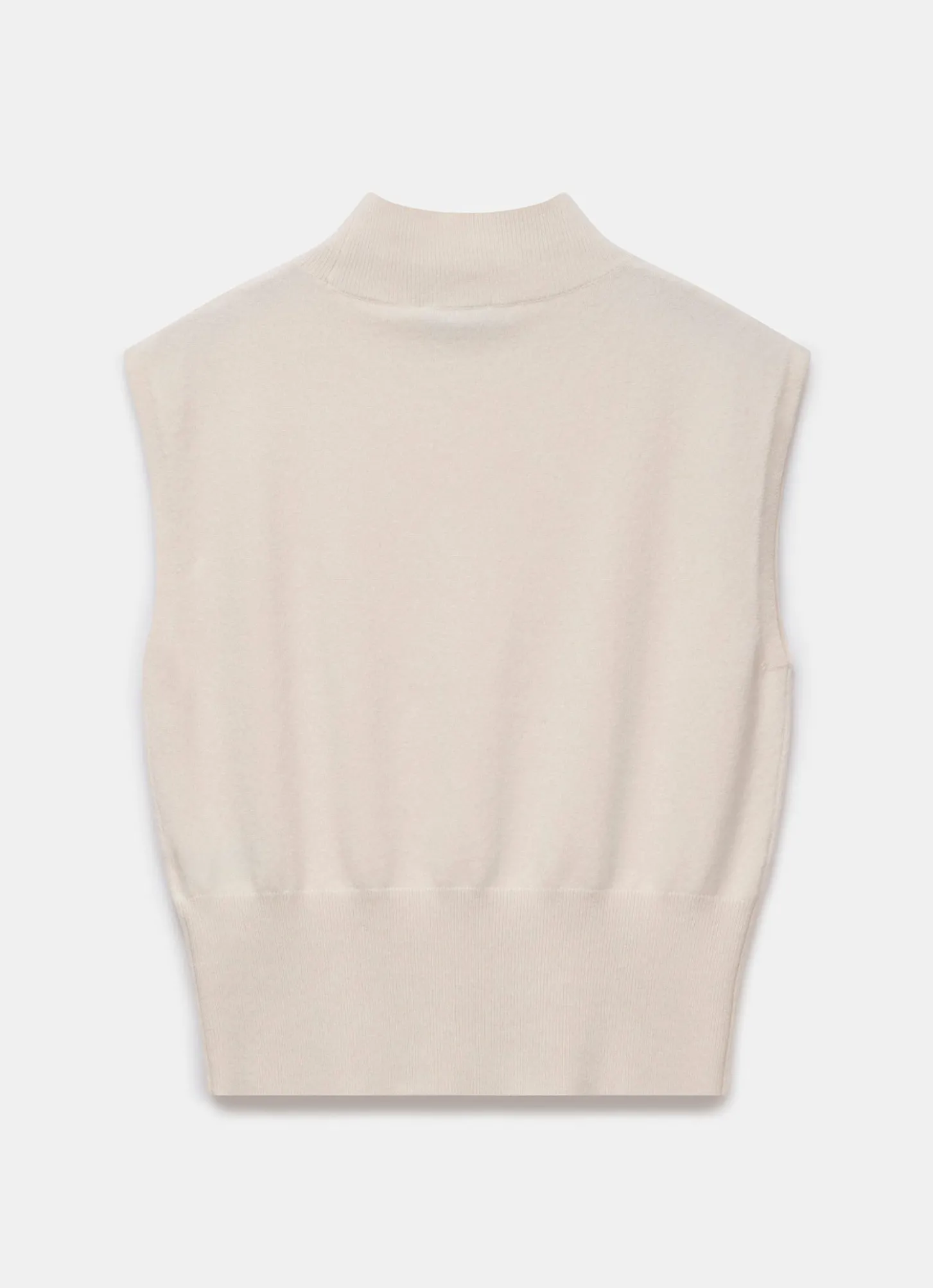 Cream Wool Blend Knit Top