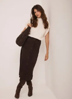 Cream Wool Blend Knit Top