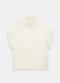 Cream Wool Blend Knit Top