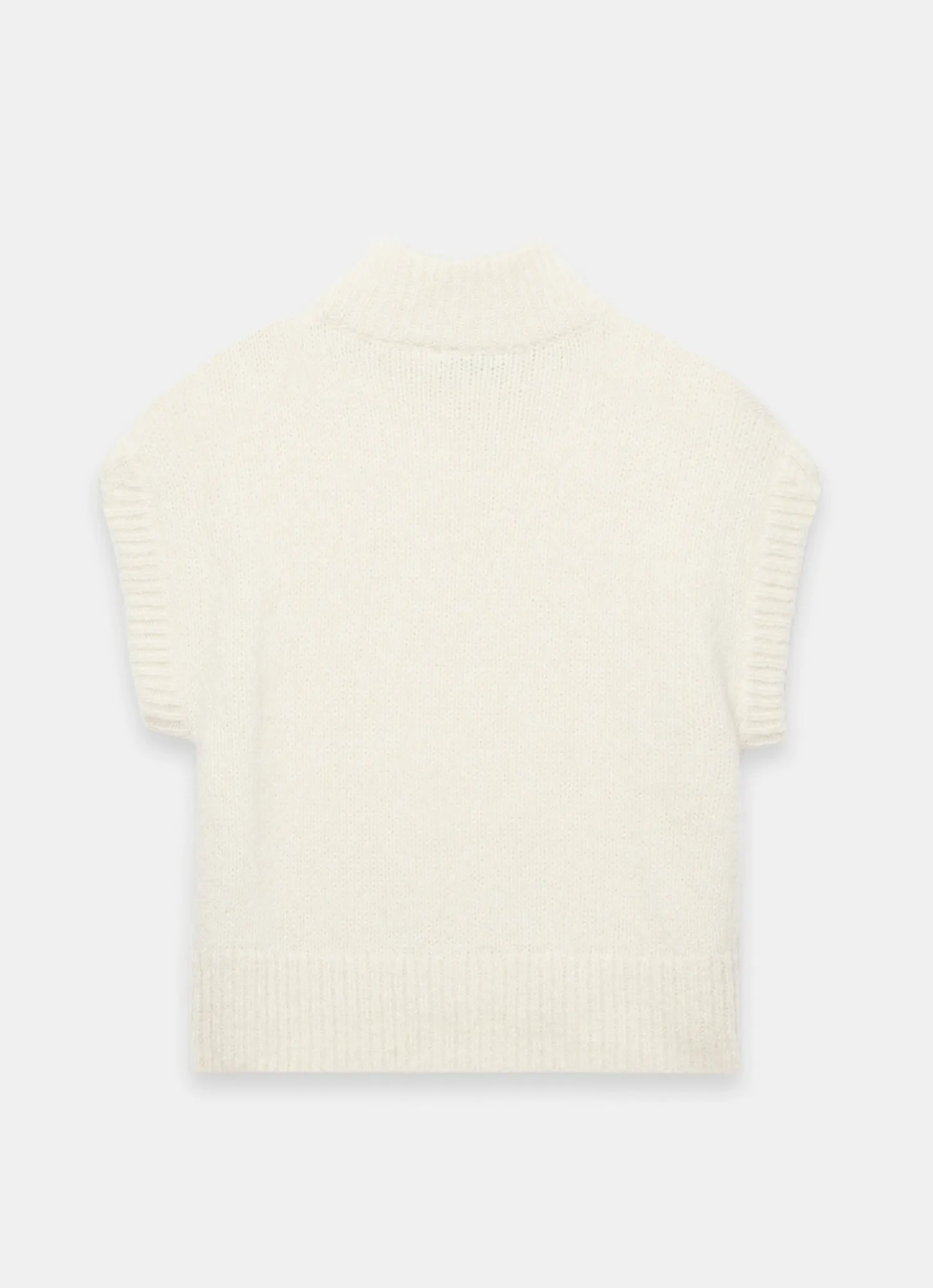 Cream Wool Blend Knit Top