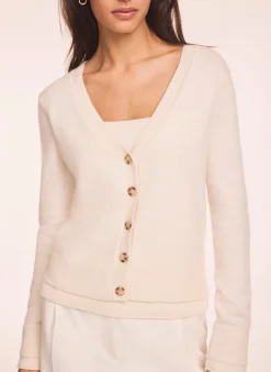 Cream Wool Blend Layered Cardigan