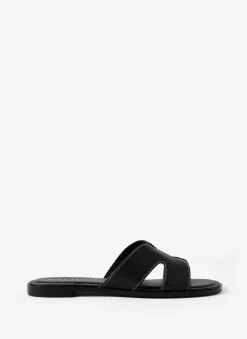 Darcy Black Leather Sandals
