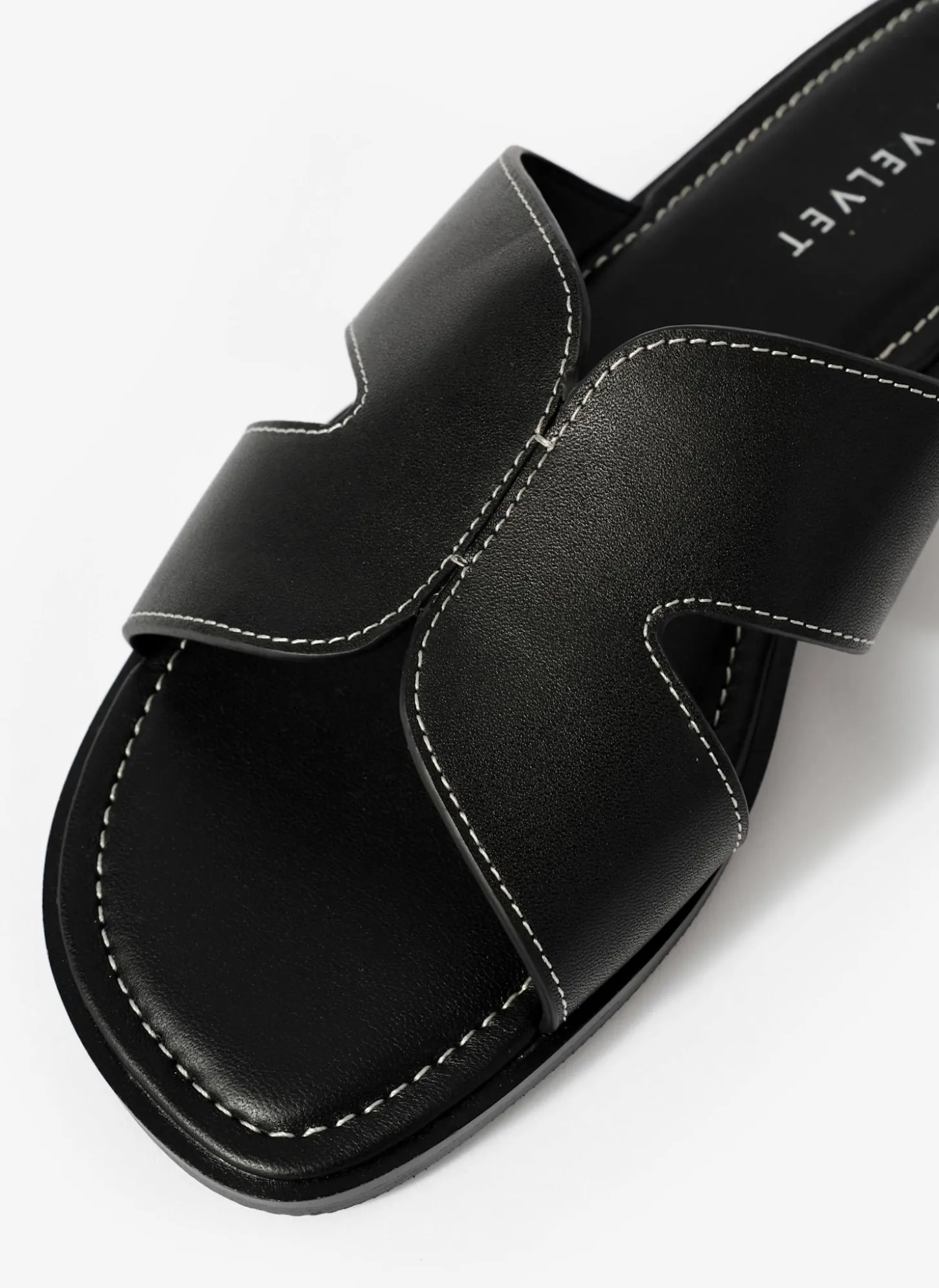Darcy Black Leather Sandals