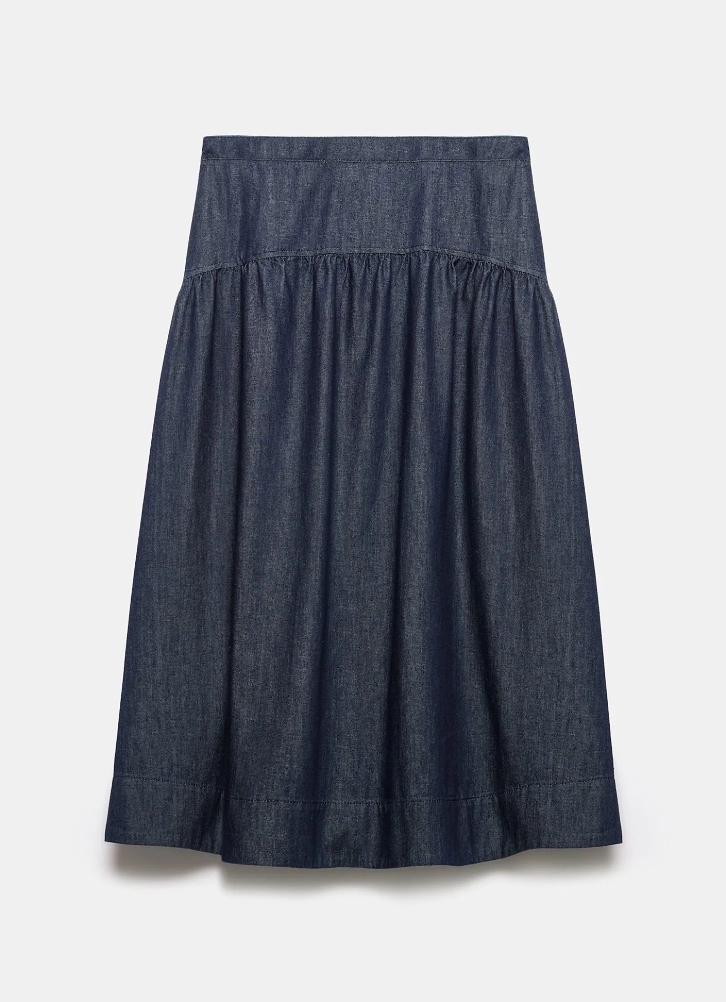 Dark Indigo Denim Maxi Skirt
