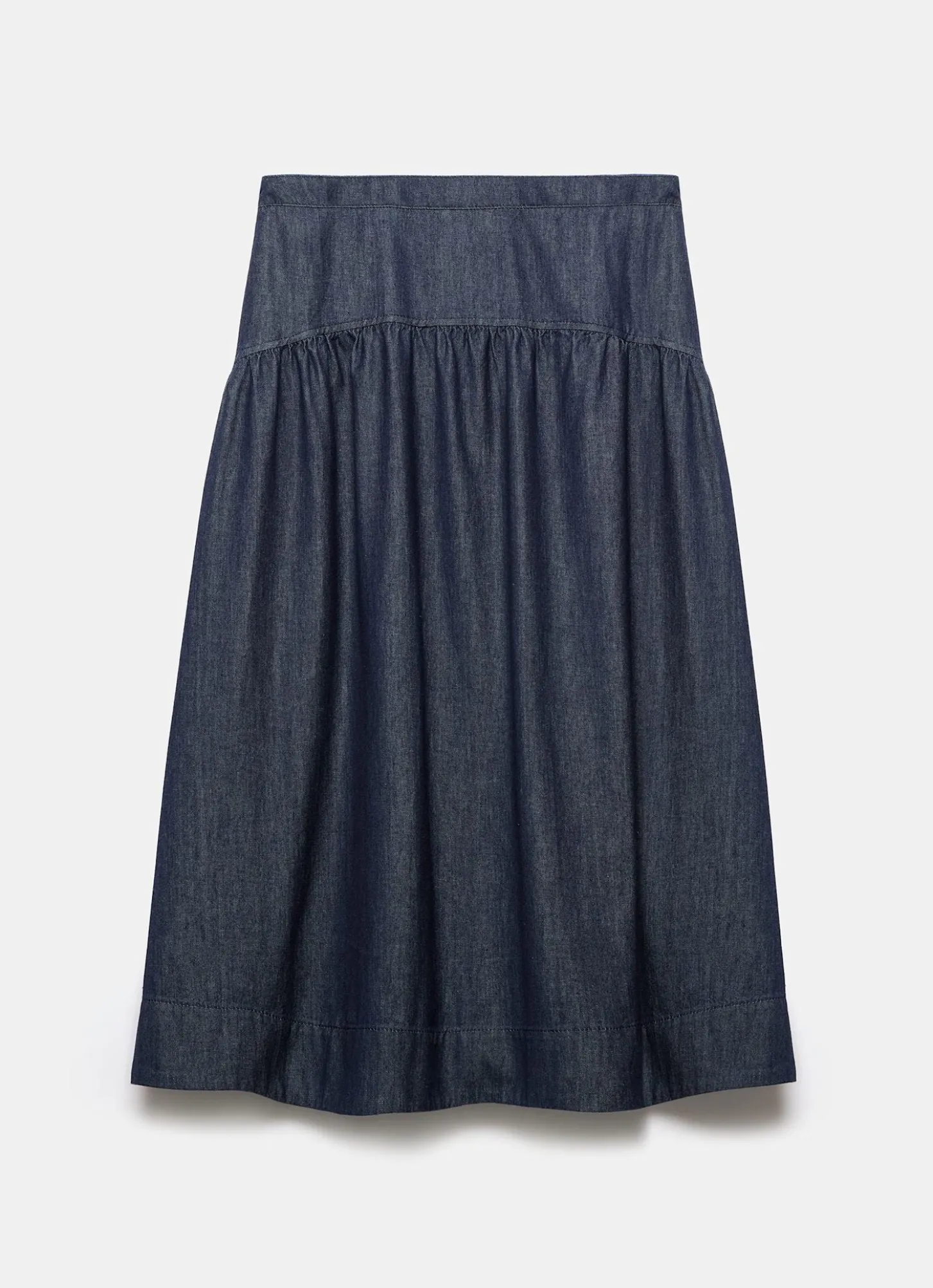 Dark Indigo Denim Maxi Skirt
