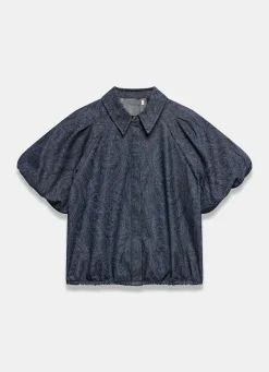 Dark Indigo Paisley Denim Shirt