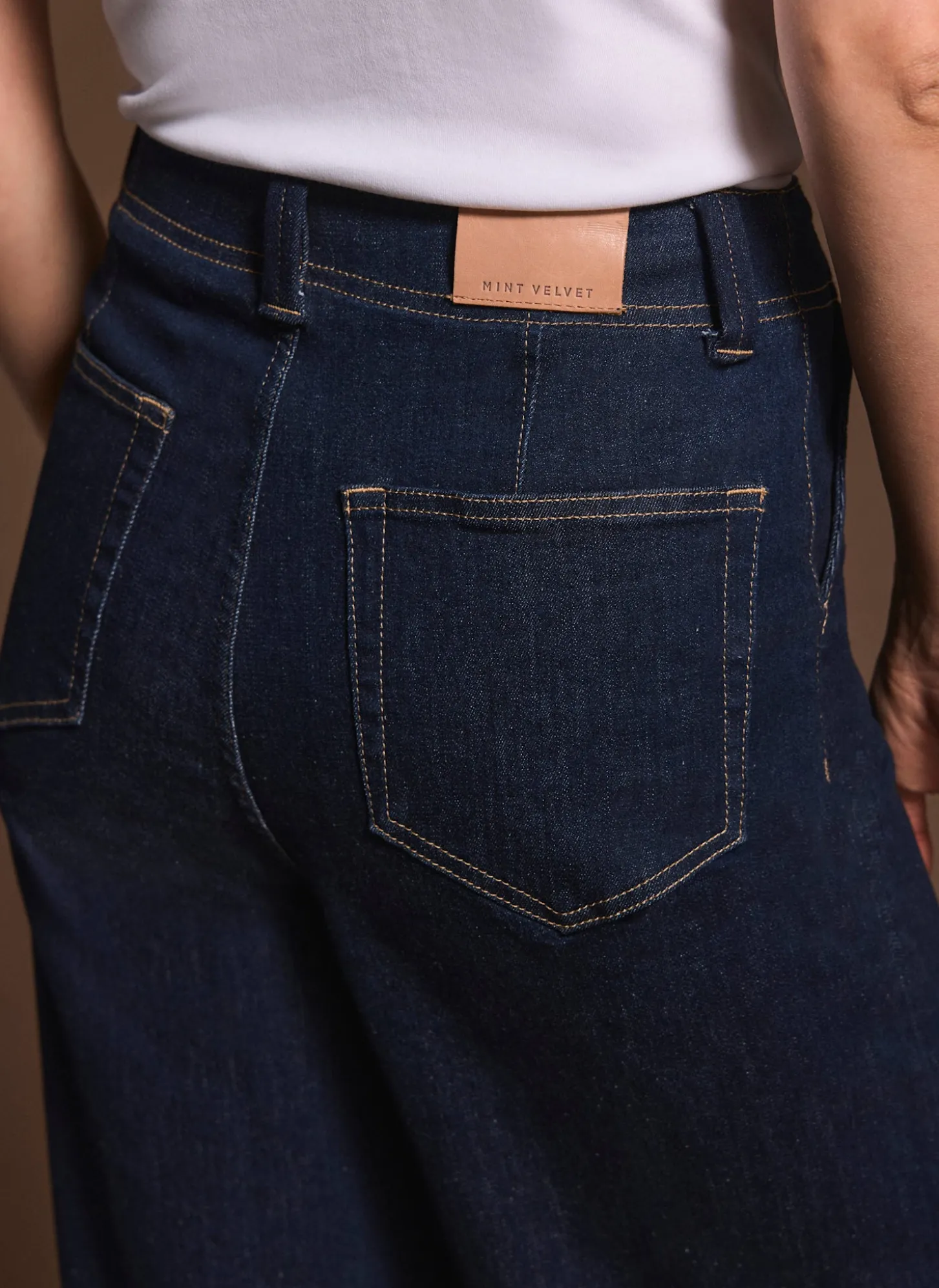 Dark Indigo Tailored Wide Jeans