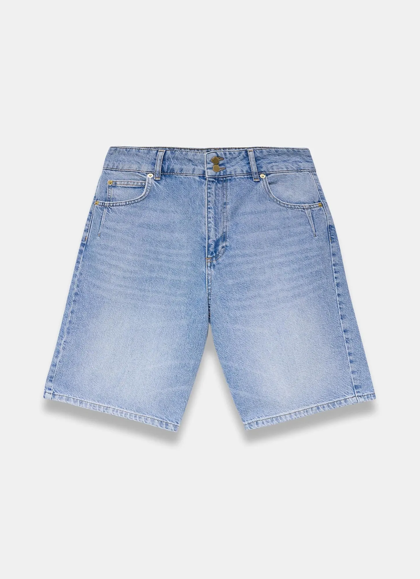 Denim Mid Length Shorts