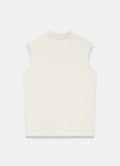 Gold Metallic Knit Tie Neck Top
