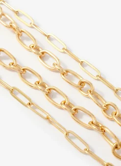 Gold Tone Double Layered Sun Necklace