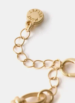 Gold Tone Heart Charm Bracelet