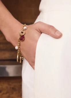 Gold Tone Multi Charm Bracelet