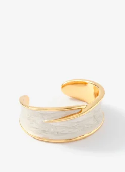 Gold Tone Pearlescent Bangle