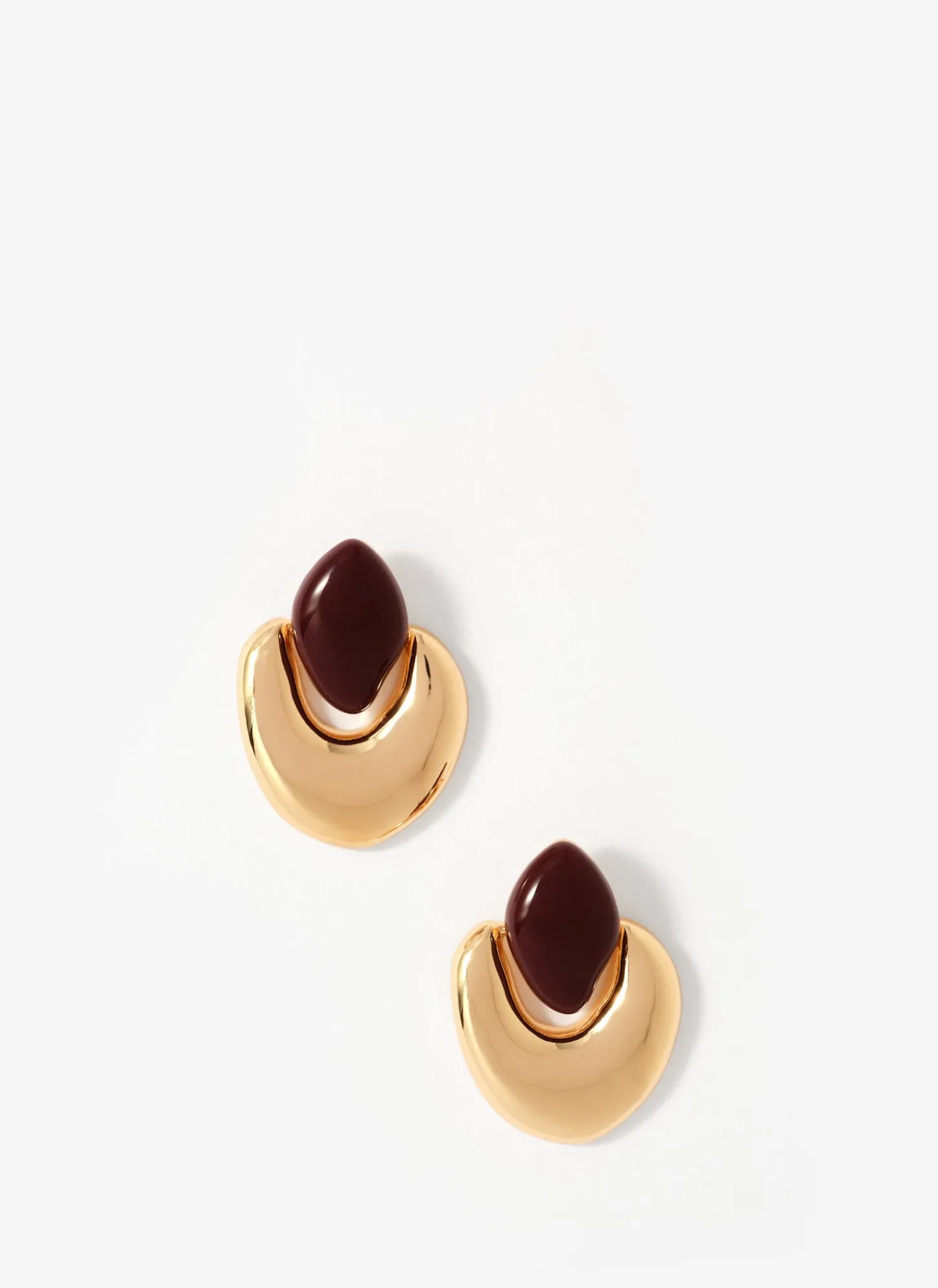 Gold Tone Stone Detail Earrings