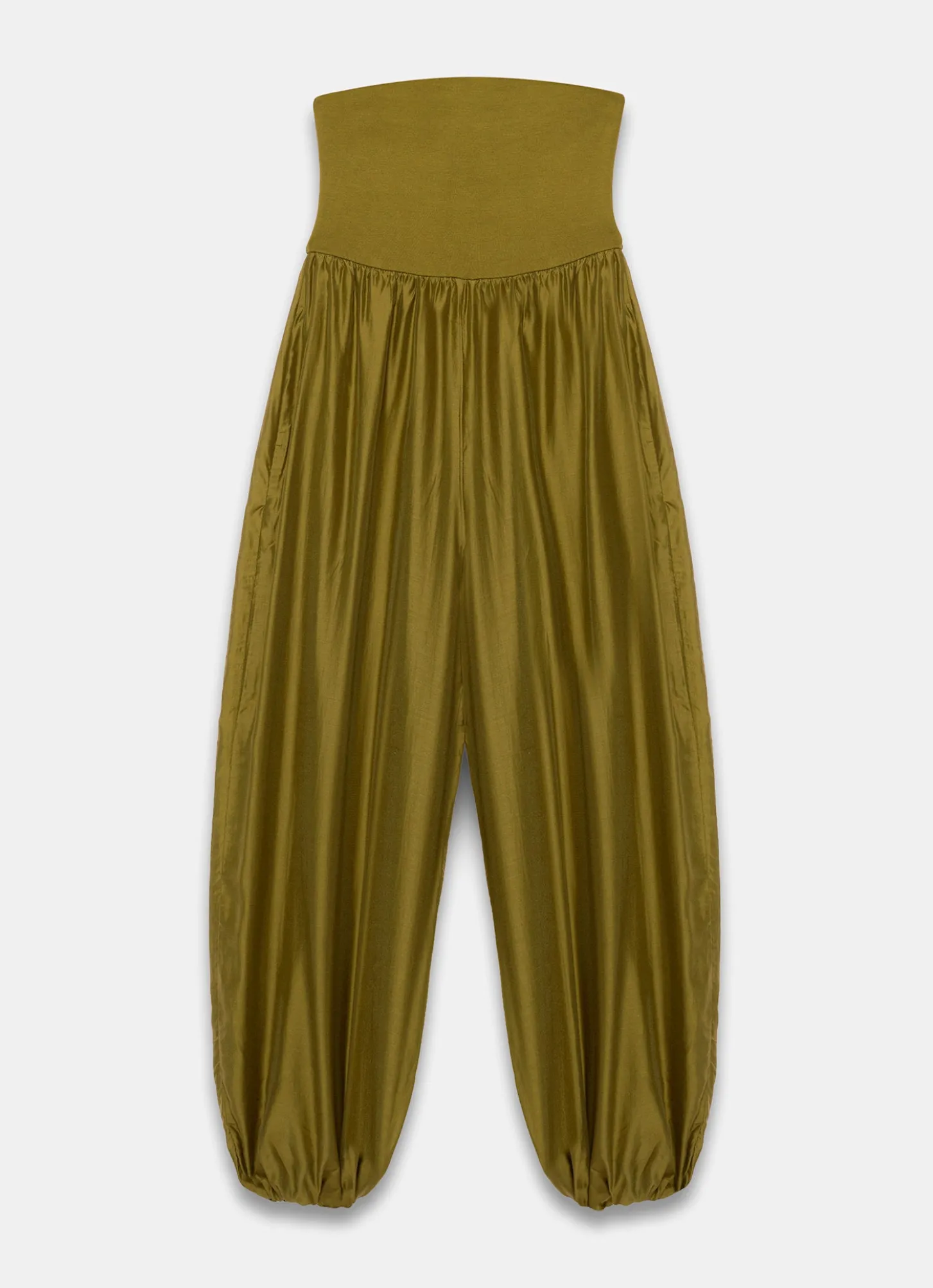 Green Bandeau Balloon Jumpsuit