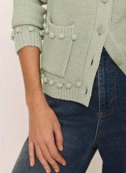 Green Bobble Detail Cardigan