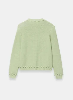 Green Bobble Detail Cardigan