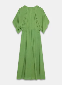 Green Cotton Beach Maxi Dress