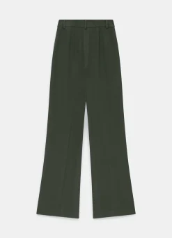 Green Tailored Wide Trousers