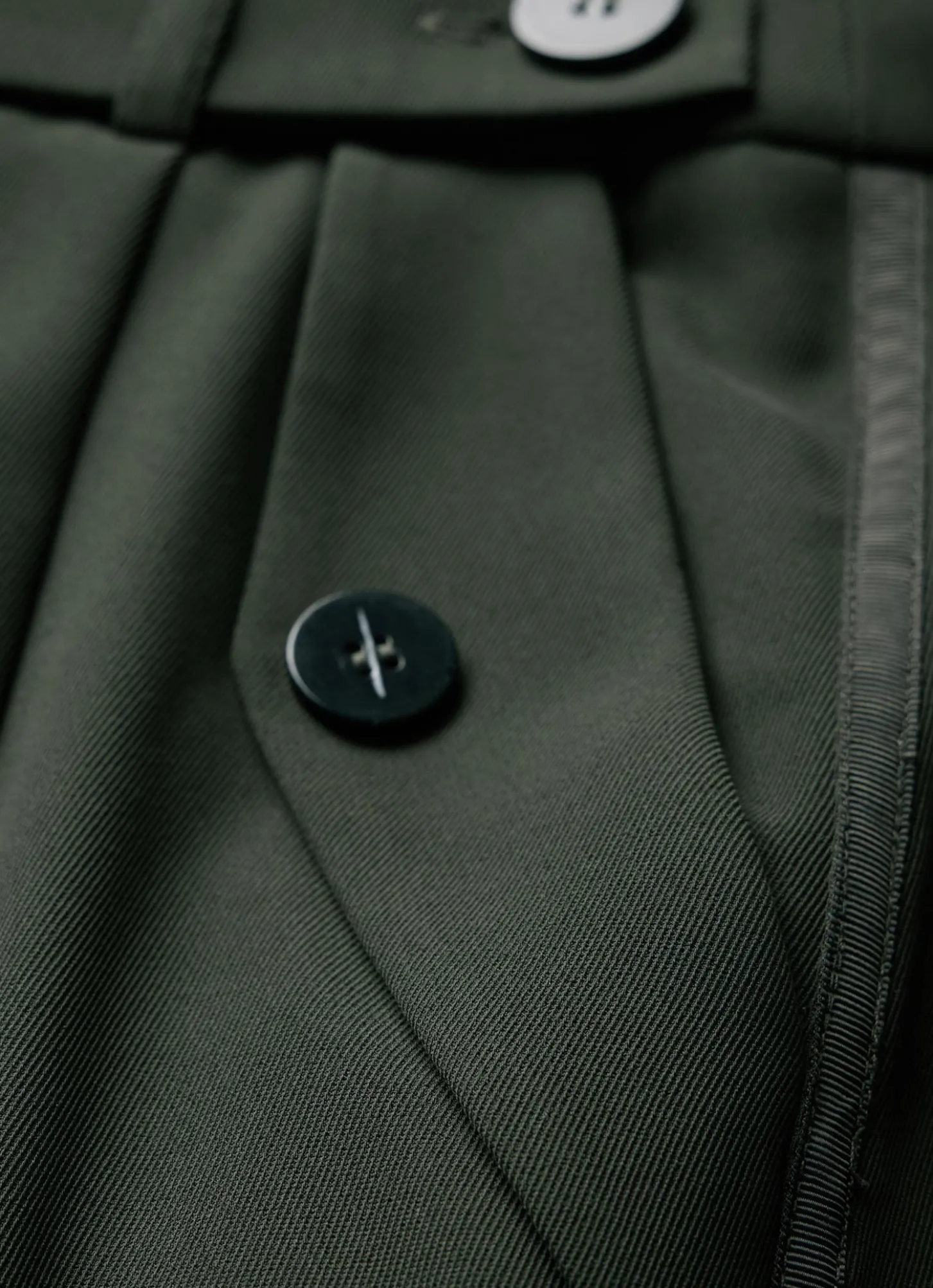 Green Tailored Wide Trousers