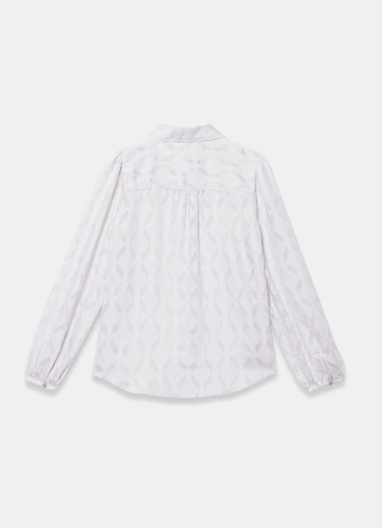 Grey Diamond Striped Jacquard Shirt