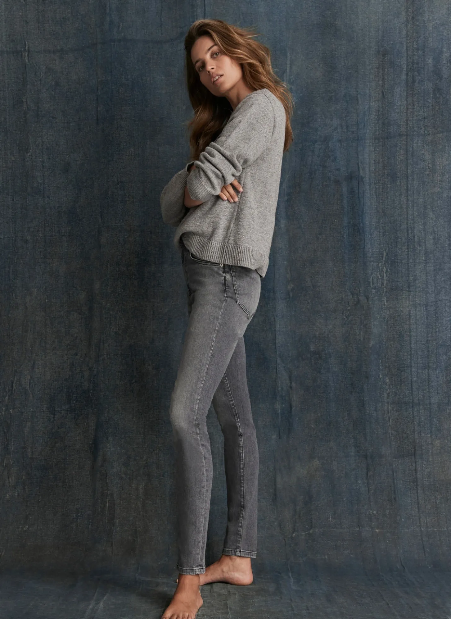 Grey Wash Sculpting Skinny Jeans