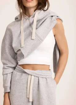 Grey Zip Front Hoodie