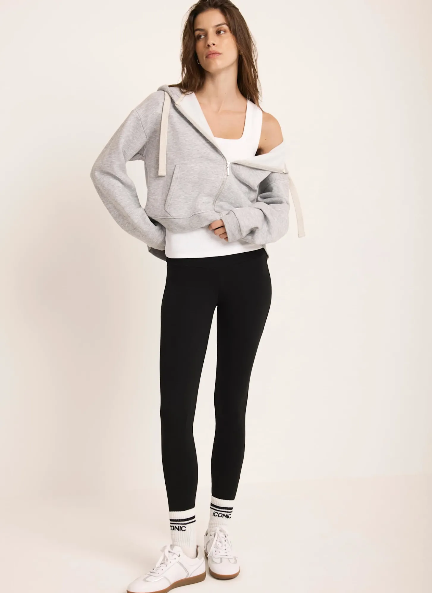 Grey Zip Front Hoodie