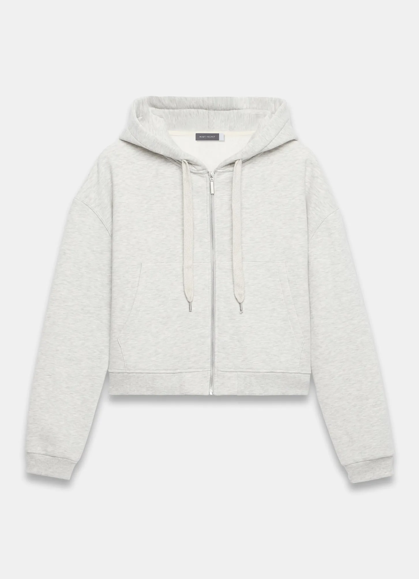 Grey Zip Front Hoodie
