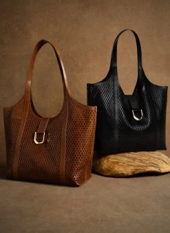 Harlow Tan Leather Tote Bag