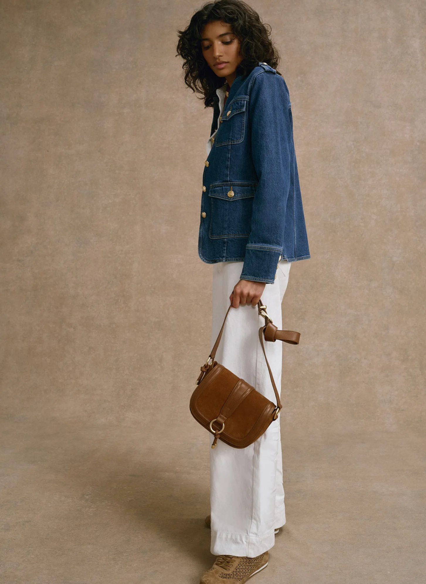 Indigo Denim Military Jacket