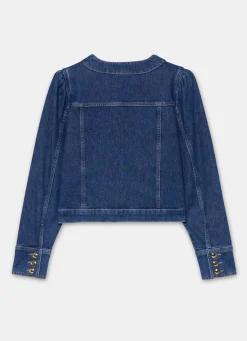 Indigo Plait Detail Denim Jacket